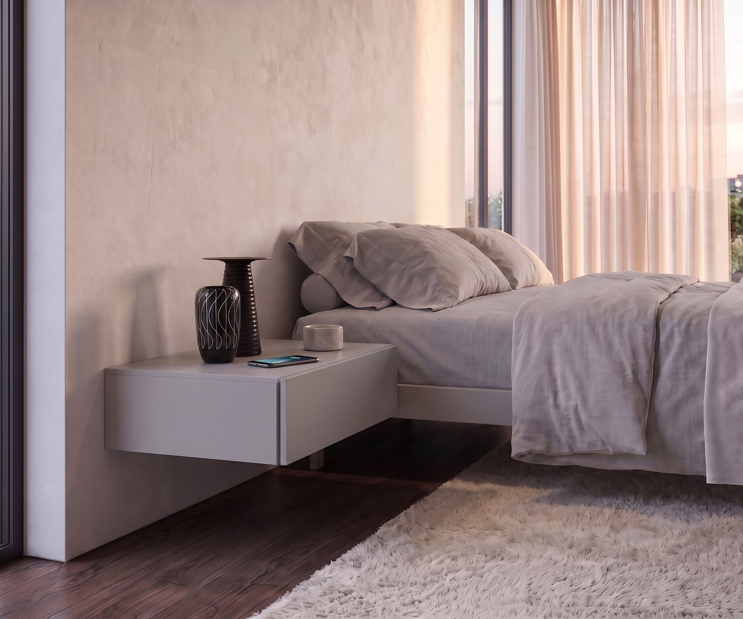 Novamobili Table de nuit Easy 1 tiroir