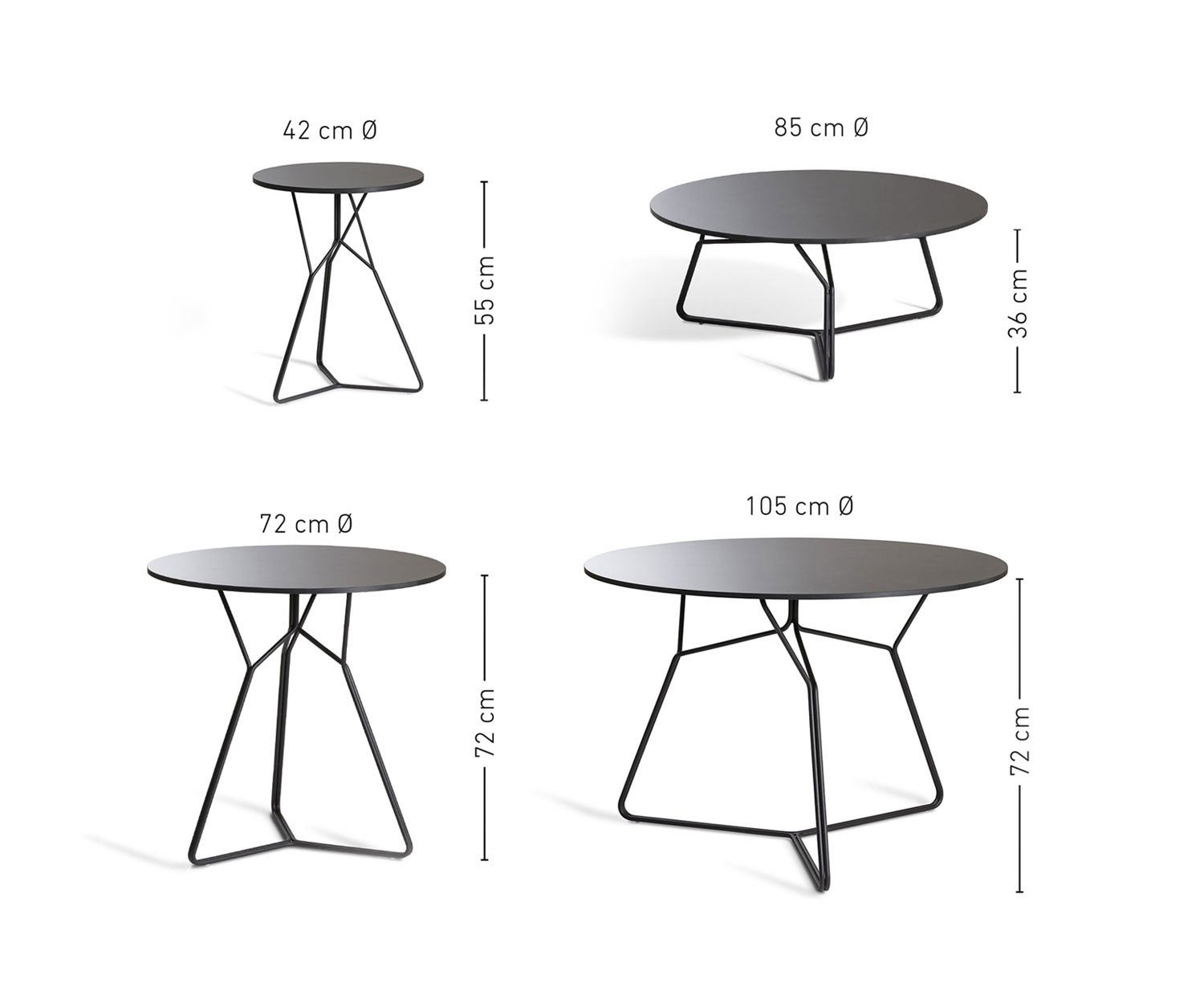 Oasiq Tables de jardin en acier inoxydable de la série Serac Dimensions Dimensions Oasiq Tables de jardin en acier inoxydable de la série Serac Dimensions Dimensions