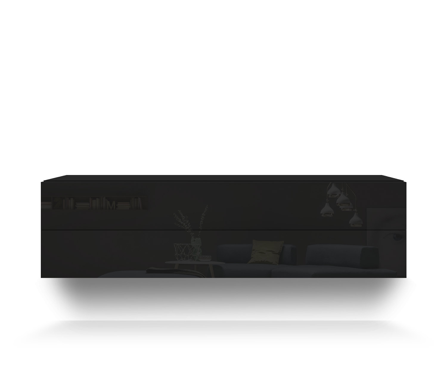 Novamobili Commode suspendue Easy 2er B128 noir418 Novamobili Commode suspendue Easy 2er B128 noir418