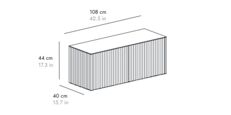 L 108 cm 2 portes