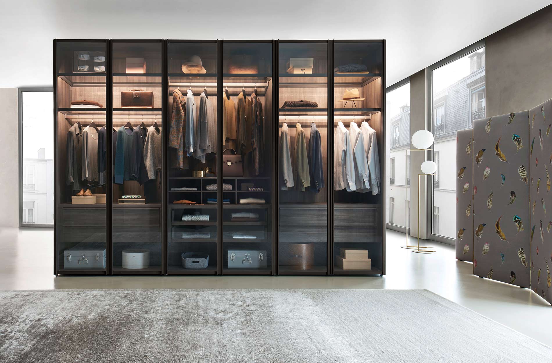 Transparenter Glastüren Kleiderschrank Transparenter Glastüren Kleiderschrank