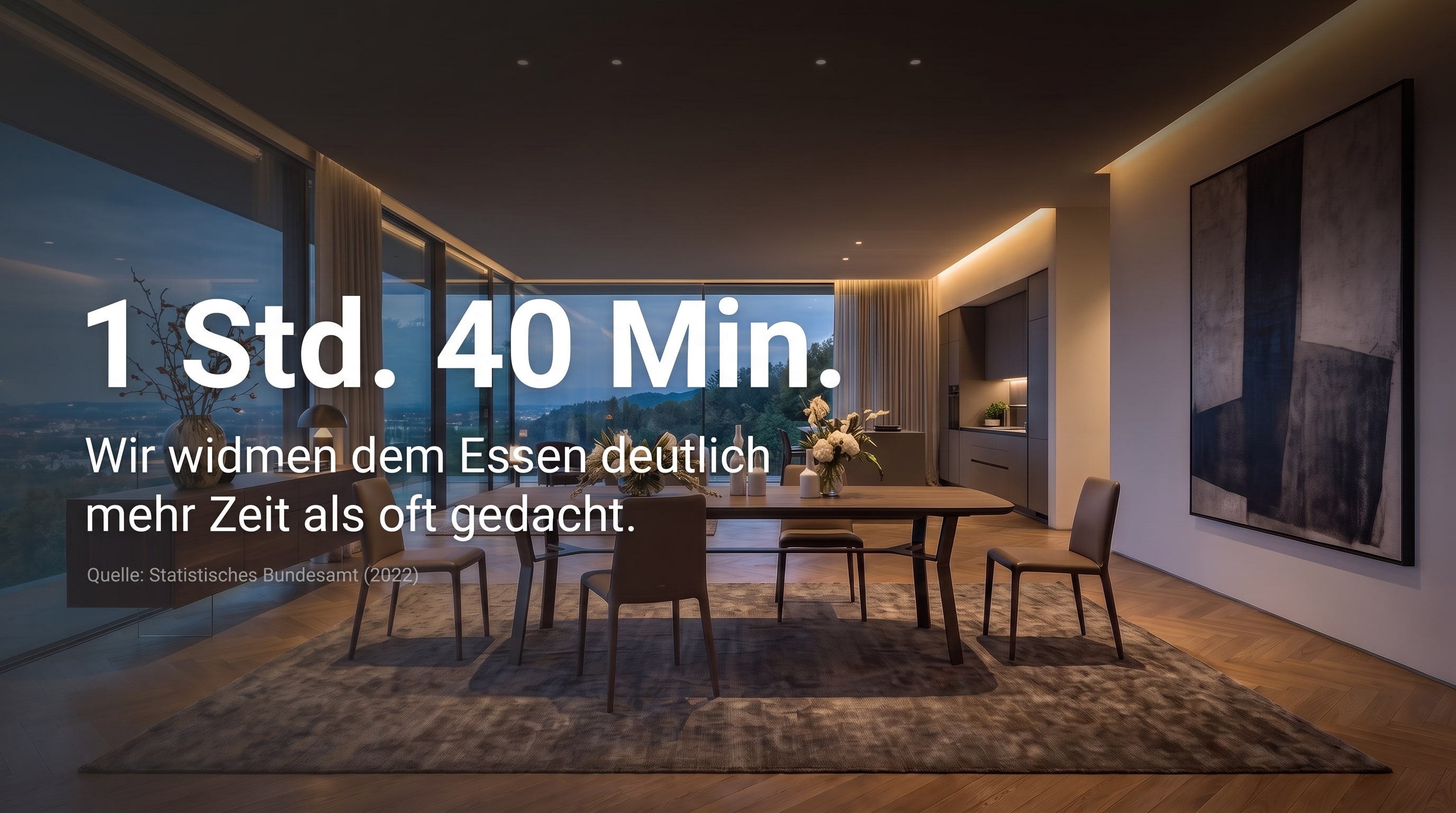 1 Std. 40 Min. – Nous consacrons beaucoup plus de temps aux repas qu'on ne le pense souvent.