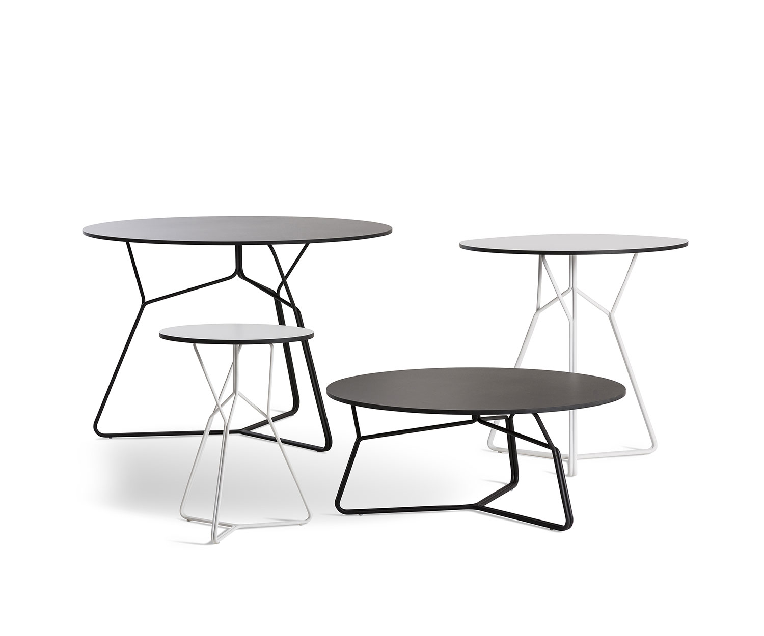 Oasiq Table de jardin ronde design en acier inoxydable, anthracite Oasiq Table de jardin ronde design en acier inoxydable, anthracite