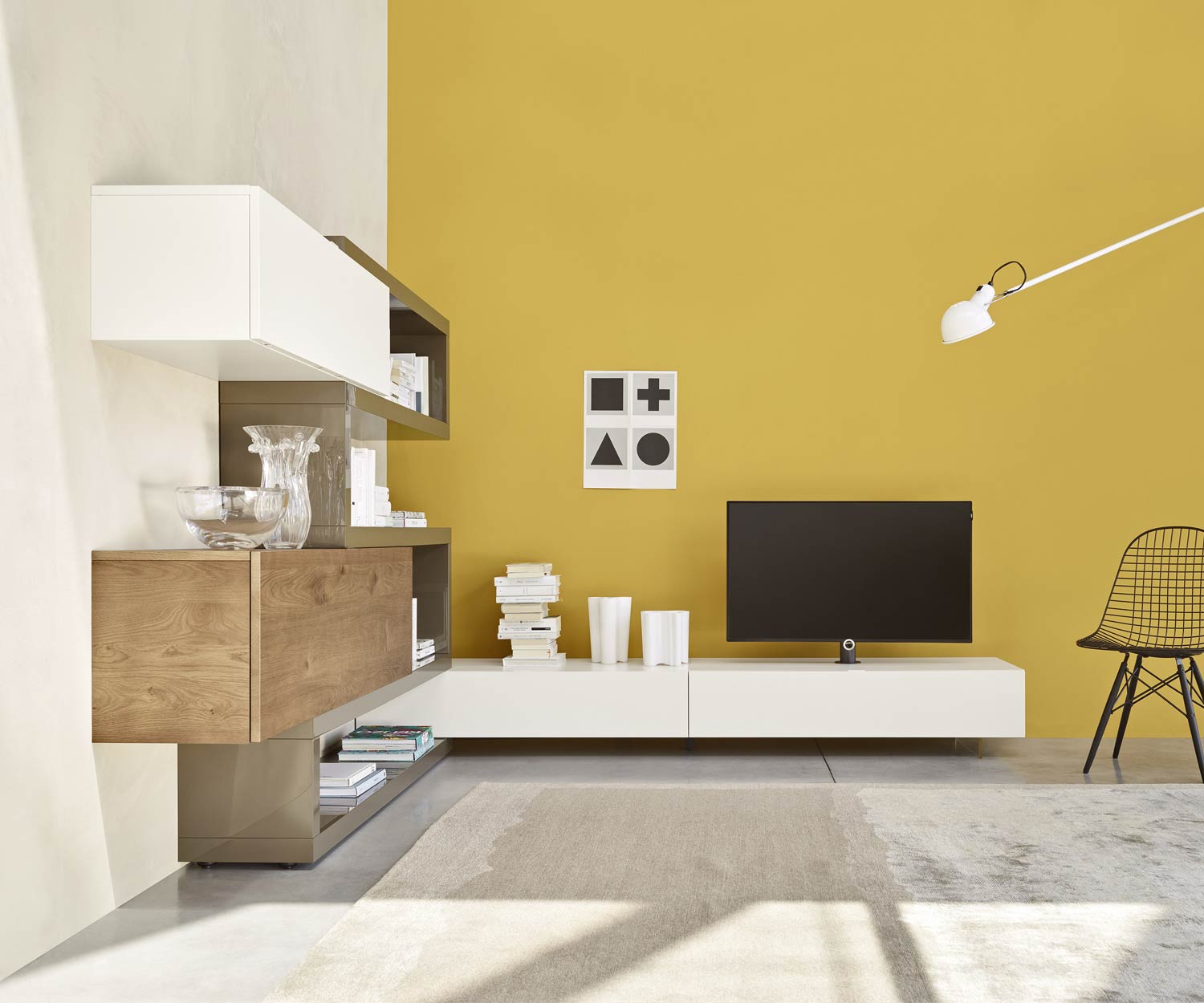 Livitalia Meuble d'angle design C29A Buffet bas design avec support TV Livitalia Meuble d'angle design C29A Buffet bas design avec support TV