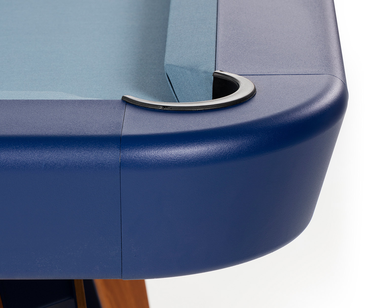 Ecke Diagonal Tisch zum Billardspielen von RS Barcelona blauer Bezug blaue Lackierung Ecke Diagonal Tisch zum Billardspielen von RS Barcelona blauer Bezug blaue Lackierung