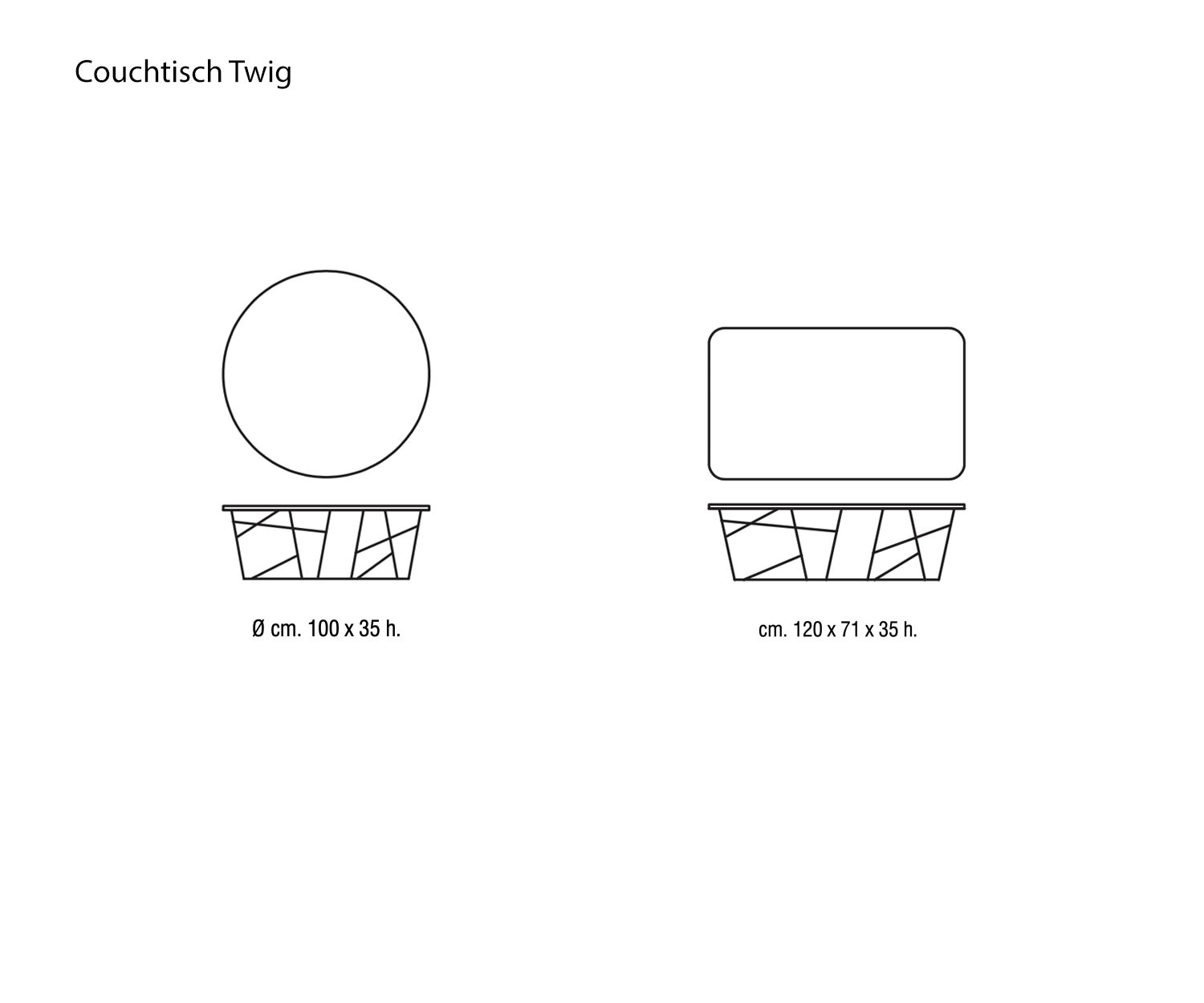 Design Kaffeetisch Twig von Marelli Größen Größenangaben Maße Skizze Design Kaffeetisch Twig von Marelli Größen Größenangaben Maße Skizze
