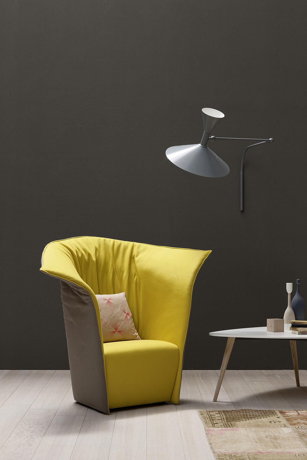 Fauteuil lounge jaune