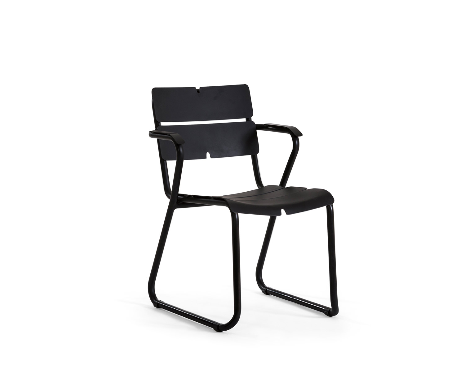 Chaise empilable Oasiq Corail accoudoirs pour le jardin en anthracite Chaise empilable Oasiq Corail accoudoirs pour le jardin en anthracite