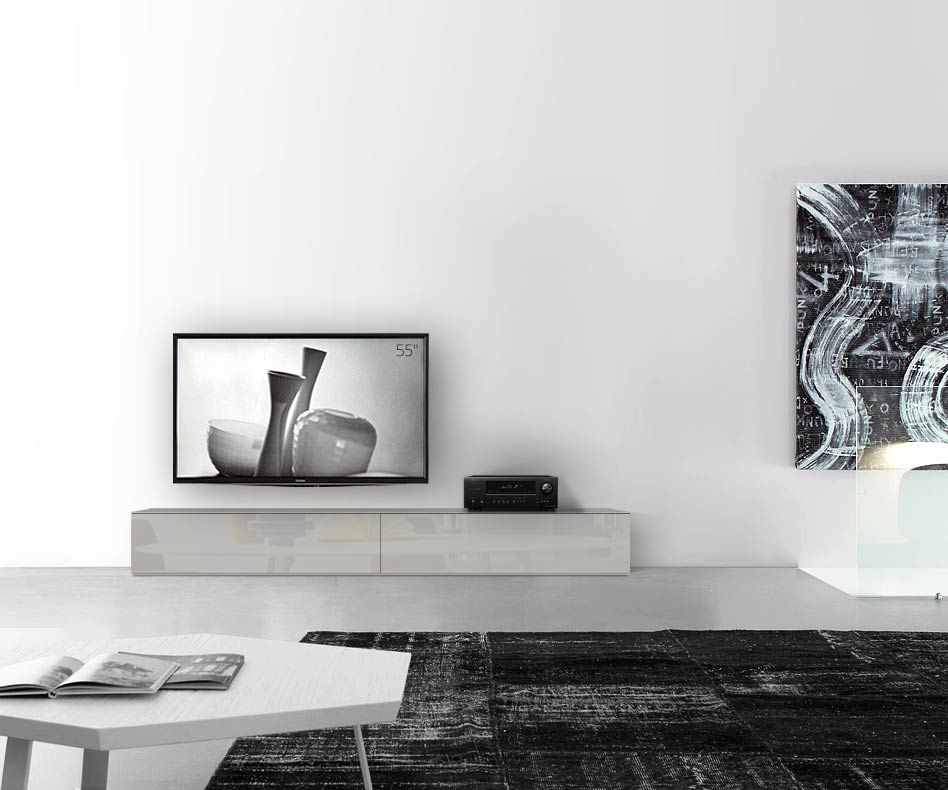 /Design Lowboard Boden B240 H35 glanz hellgrau /Design Lowboard Boden B240 H35 glanz hellgrau