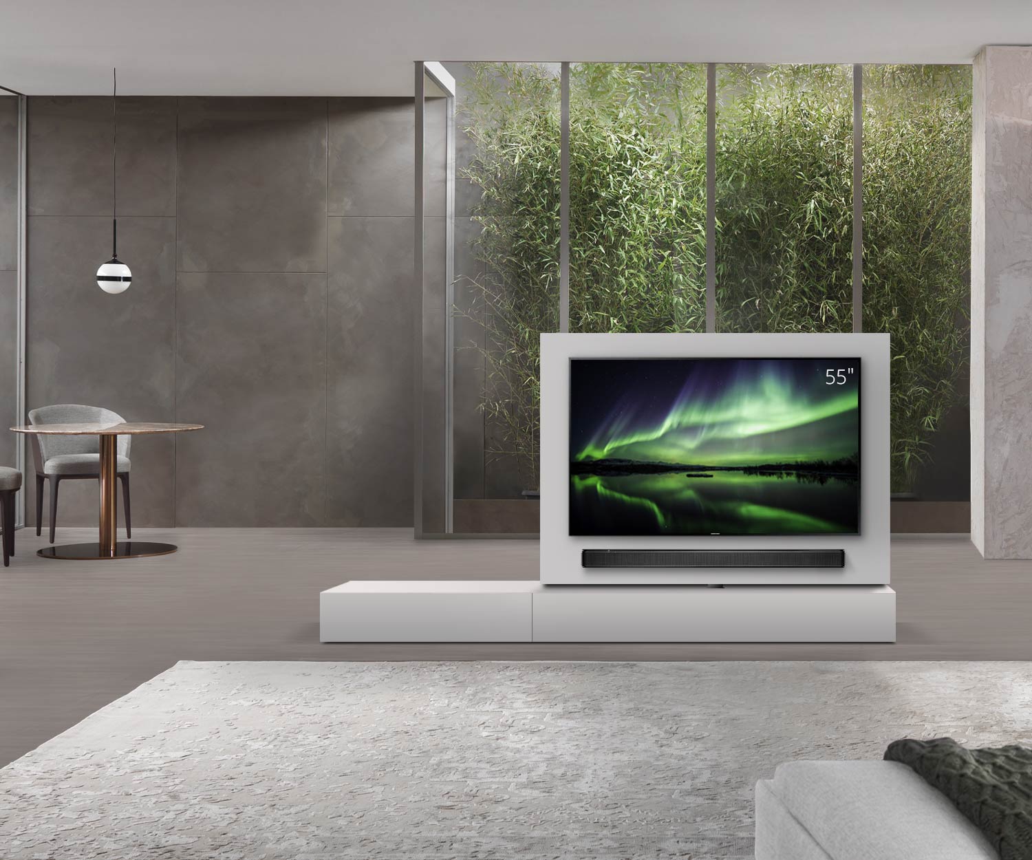 Livitalia Roto Design Lowboard Raumteiler mit drehbarem TV Paneel B150 65 H25 T47 ArticoM B90li oBox Livitalia Roto Design Lowboard Raumteiler mit drehbarem TV Paneel B150 65 H25 T47 ArticoM B90li oBox