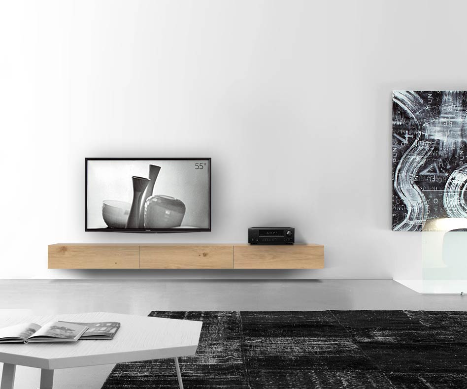 Livitalia Holz Design Lowboard Konfigurator Wand 270 cm 24 cm 46 cm Eiche hell Livitalia Holz Design Lowboard Konfigurator Wand 270 cm 24 cm 46 cm Eiche hell
