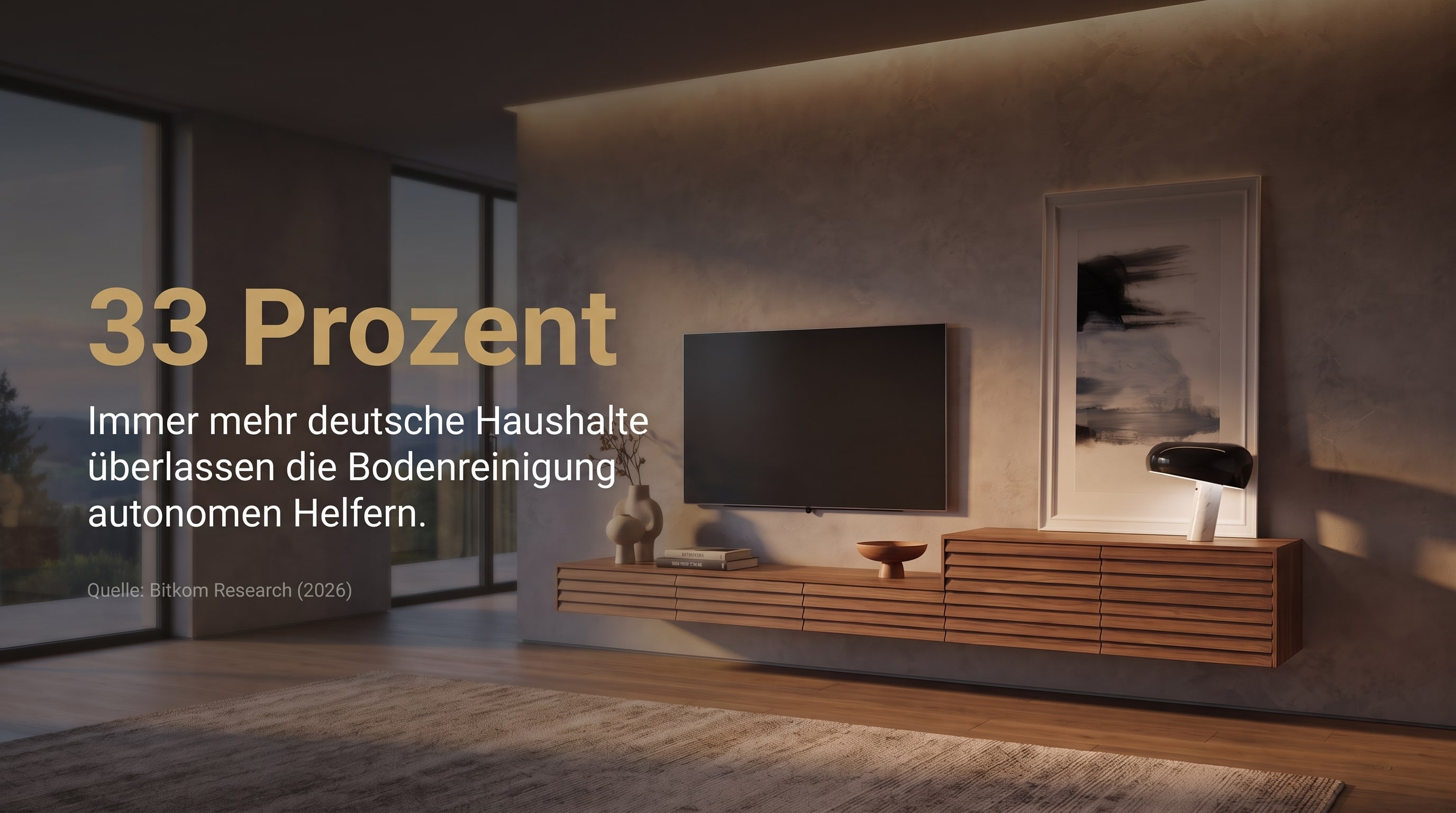 33 Prozent &ndash; Immer mehr deutsche Haushalte &uuml;berlassen die Bodenreinigung autonomen Helfern.