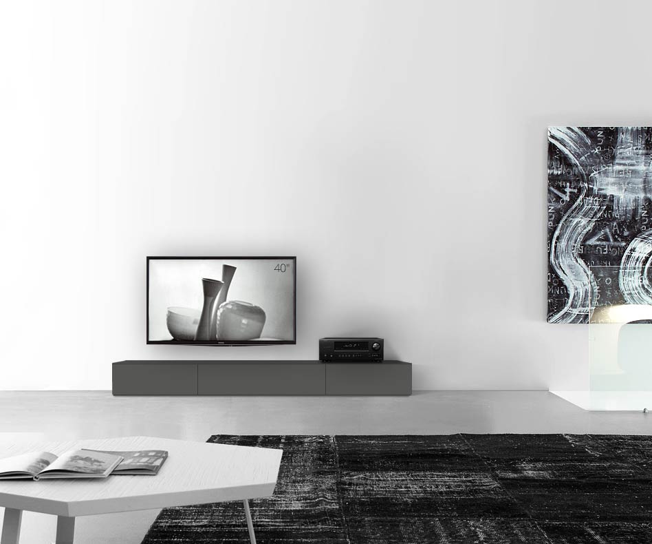 /Design Lowboard sol B210 H27 gris foncé mat /Design Lowboard sol B210 H27 gris foncé mat