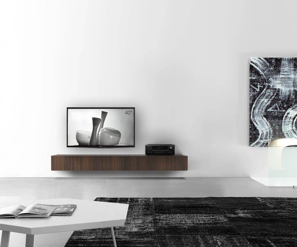 Livitalia Bois Design Lowboard Configurateur mural 210 cm 24 cm 56 cm Chêne brun Livitalia Bois Design Lowboard Configurateur mural 210 cm 24 cm 56 cm Chêne brun