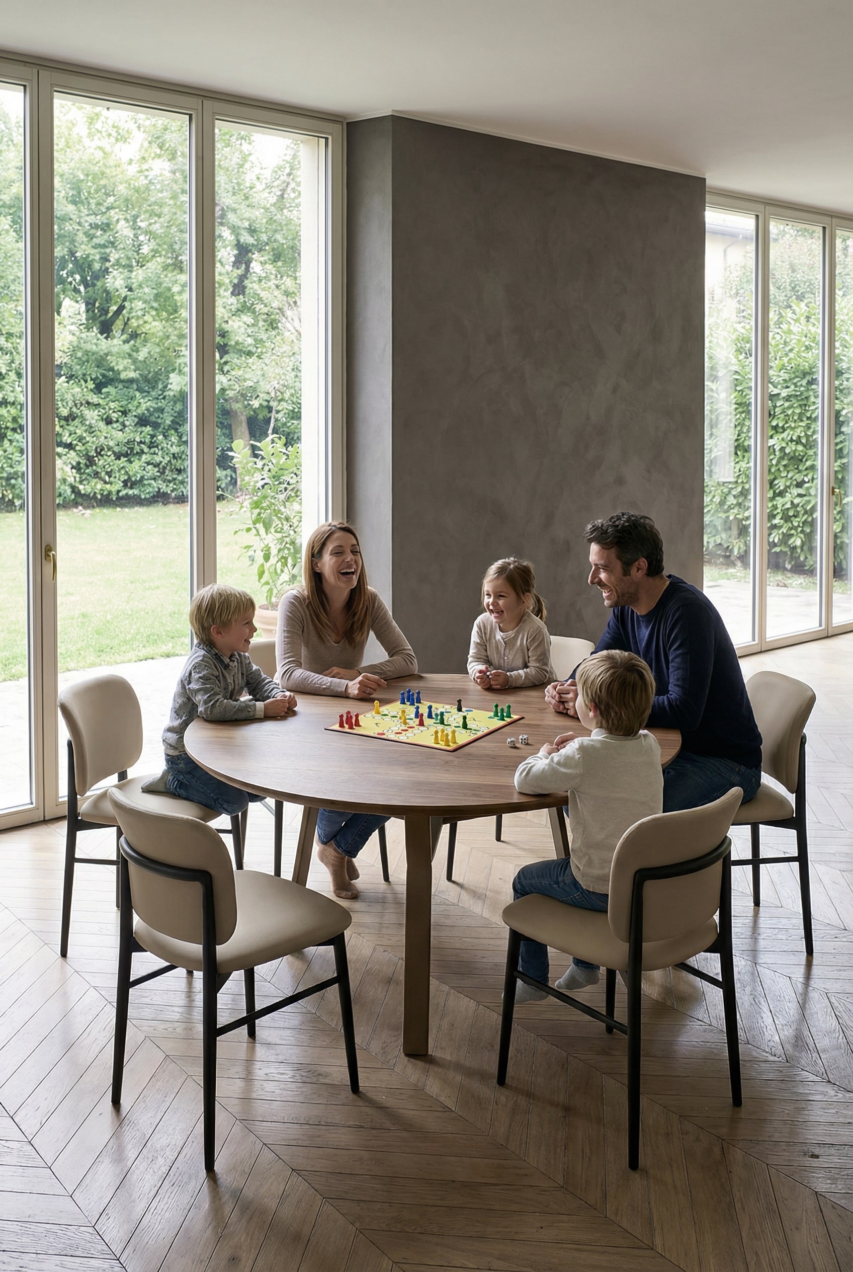 Livitalia Iron Esstisch mit abgerundeten Ecken im modernen Esszimmer Livitalia Iron Esstisch mit abgerundeten Ecken im modernen Esszimmer