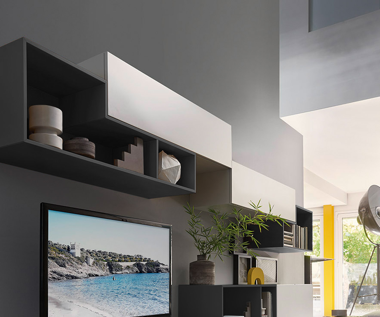 Hochwertiger Livitalia Tetris Design Hängeschrank verschachtelt nach Tetris Art Hochwertiger Livitalia Tetris Design Hängeschrank verschachtelt nach Tetris Art