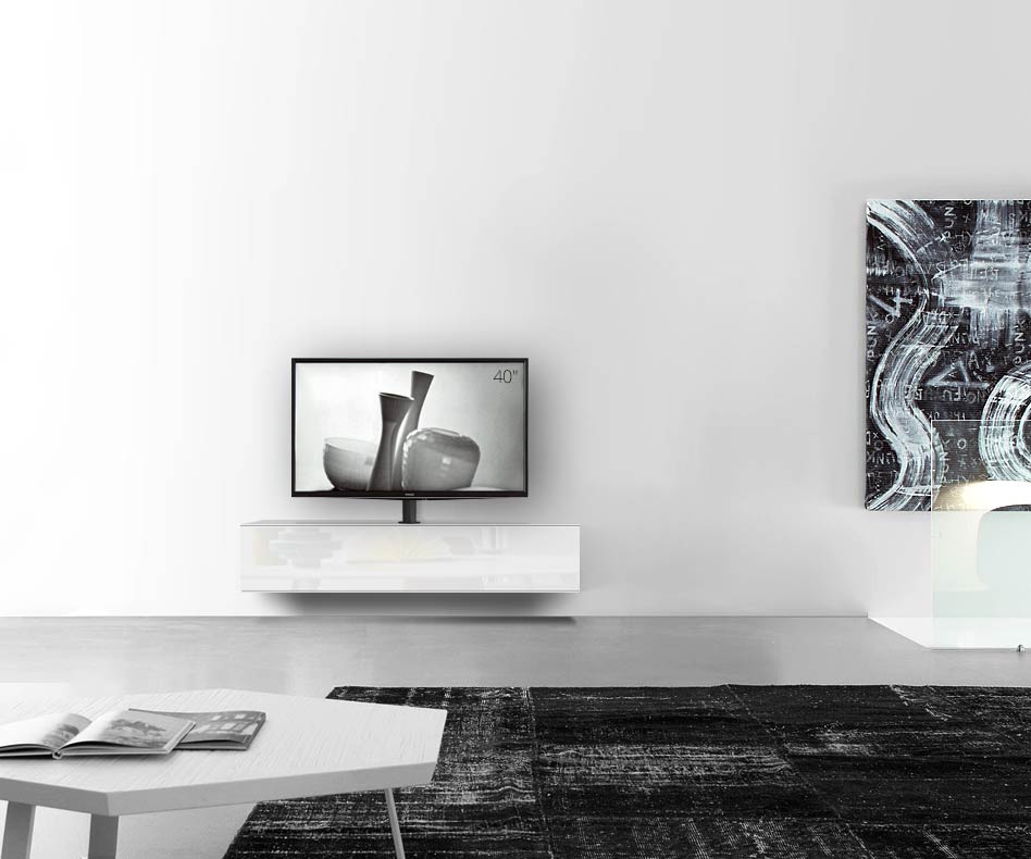 Table basse design Configurateur avec support TV mural Largeur 150 32 54,6 avec blanc brillant Table basse design Configurateur avec support TV mural Largeur 150 32 54,6 avec blanc brillant