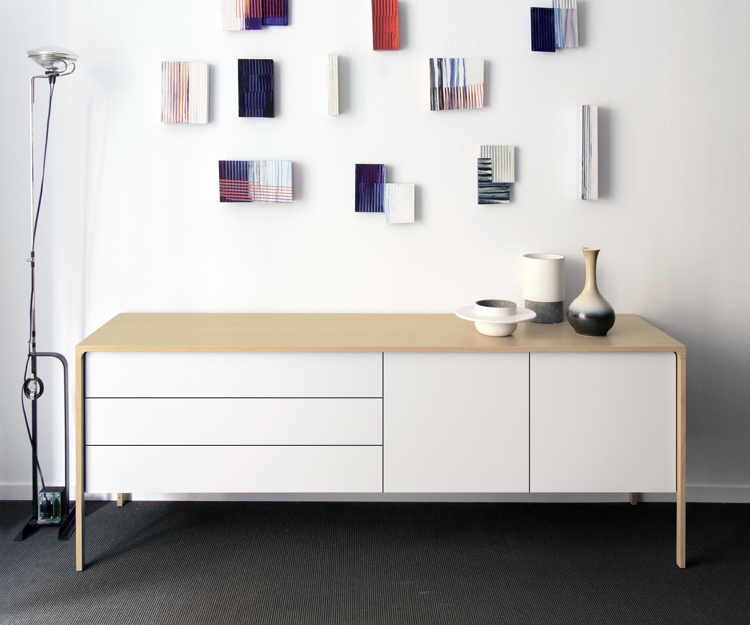 Punt Design Sideboard Tactile Eiche Weiss Punt Design Sideboard Tactile Eiche Weiss