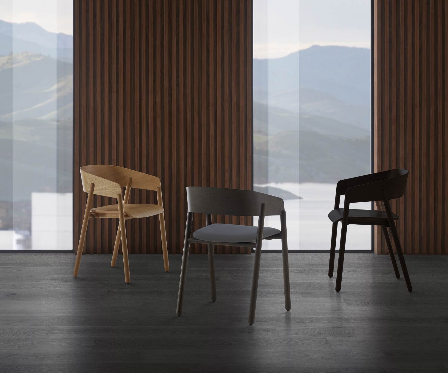 Punt Chaise en bois massif Mava