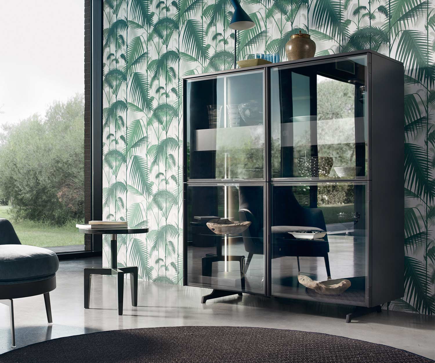 Moderne Livitalia Scrigno Design Glasvitrine transparentes Glas Moderne Livitalia Scrigno Design Glasvitrine transparentes Glas