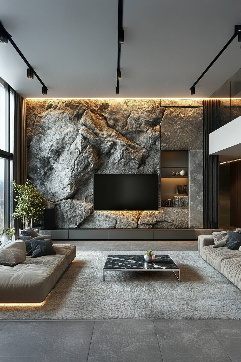 salon-amenage-dans-des-tons-de-gris-avec-des-structures-de-surface-variees