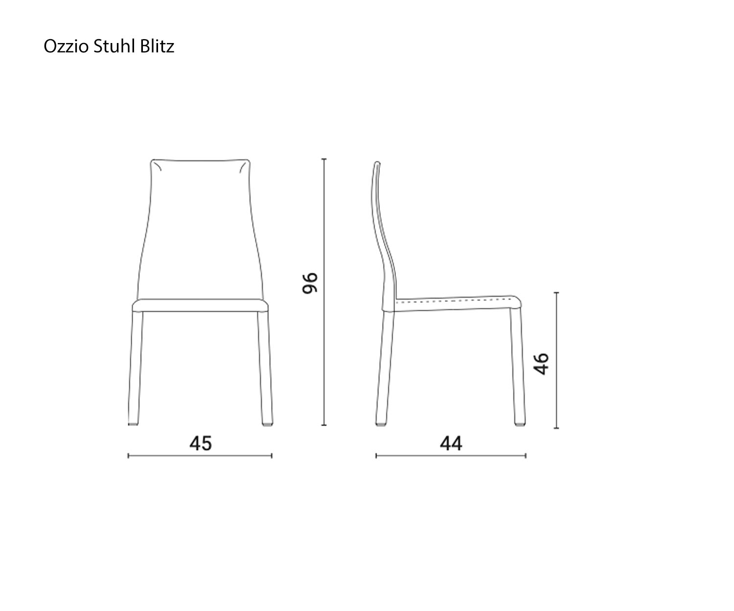 Ozzio Chaise Blitz Dimensions Tailles Croquis Ozzio Chaise Blitz Dimensions Tailles Croquis