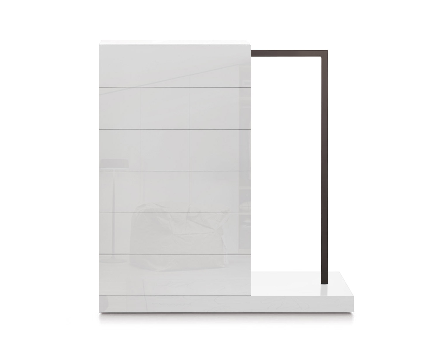 Novamobili Hochkommode Easy6 + Garderobe rechts B64cm glanz weiß400 Novamobili Hochkommode Easy6 + Garderobe rechts B64cm glanz weiß400