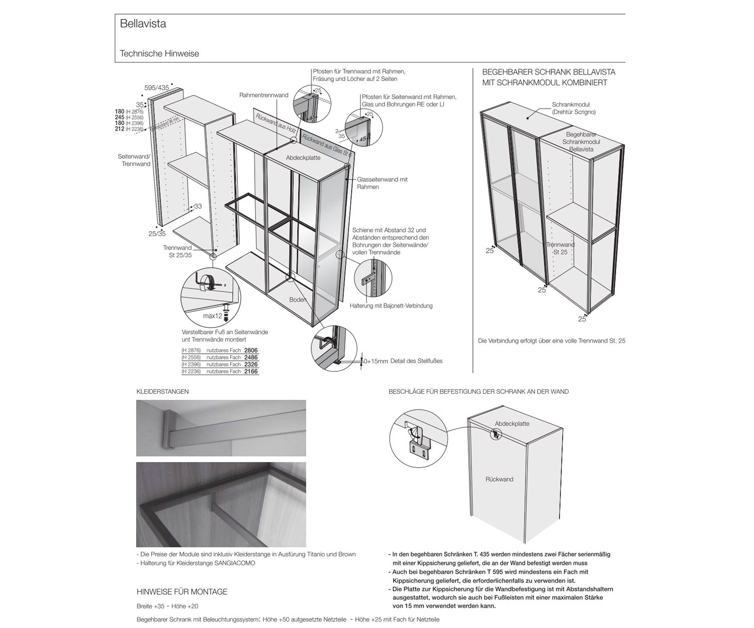 Livitalia Bellavista Ankleidezimmer Design System Technische Daten Livitalia Bellavista Ankleidezimmer Design System Technische Daten