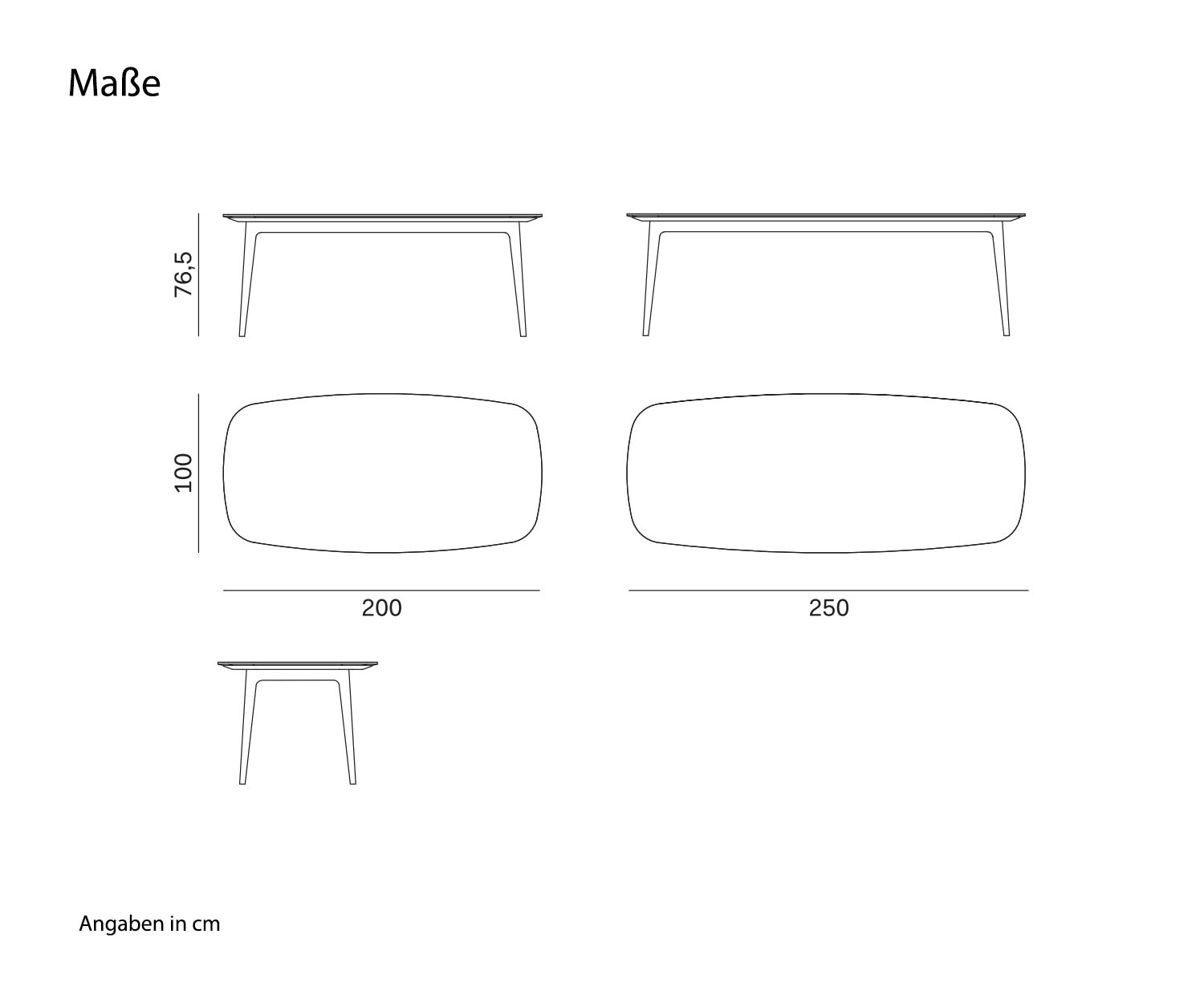Novamobili Table Hanami Esquisse Dimensions