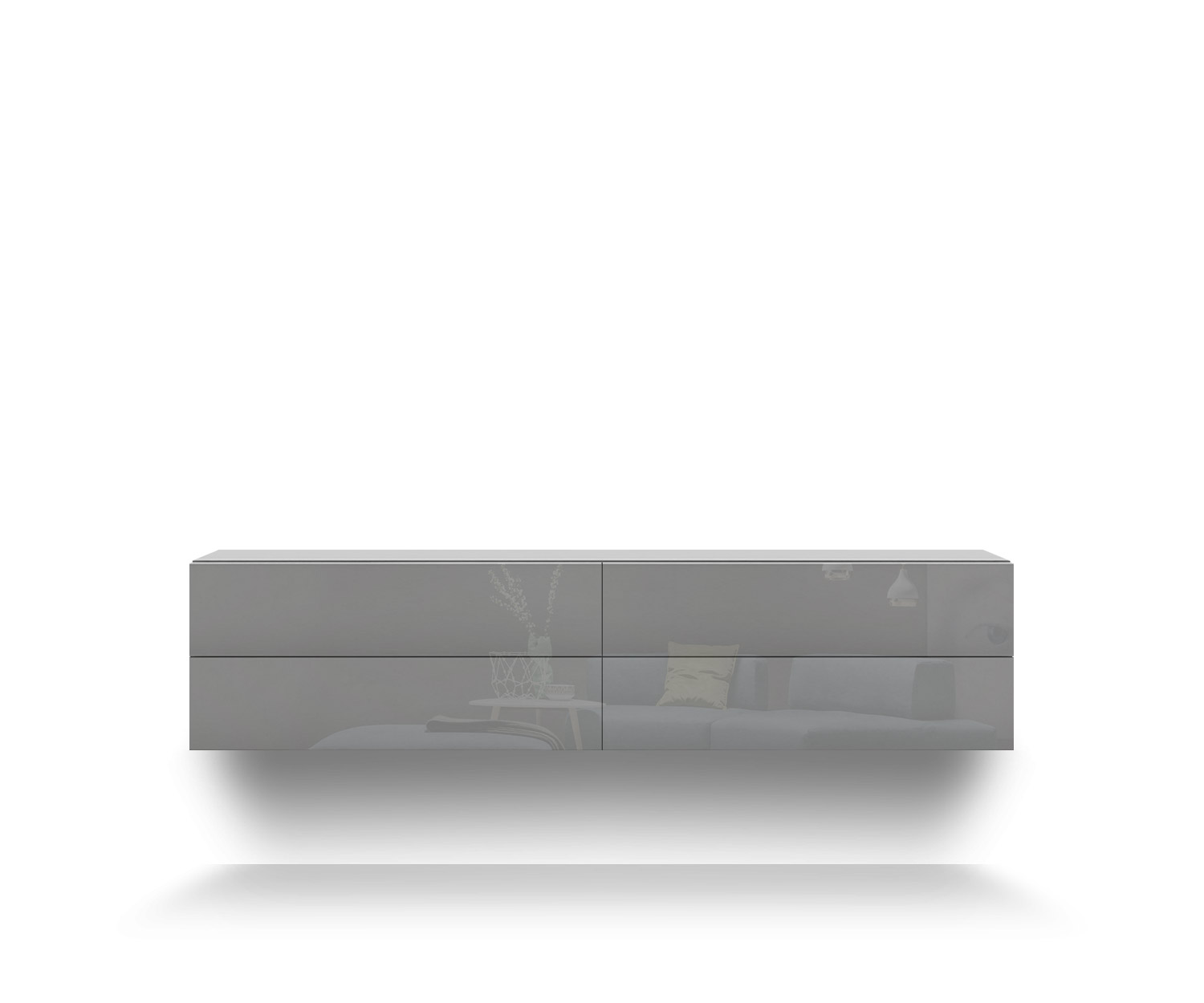 Novamobili Commode suspendue Easy 4 pièces L152 gris clair430 Novamobili Commode suspendue Easy 4 pièces L152 gris clair430
