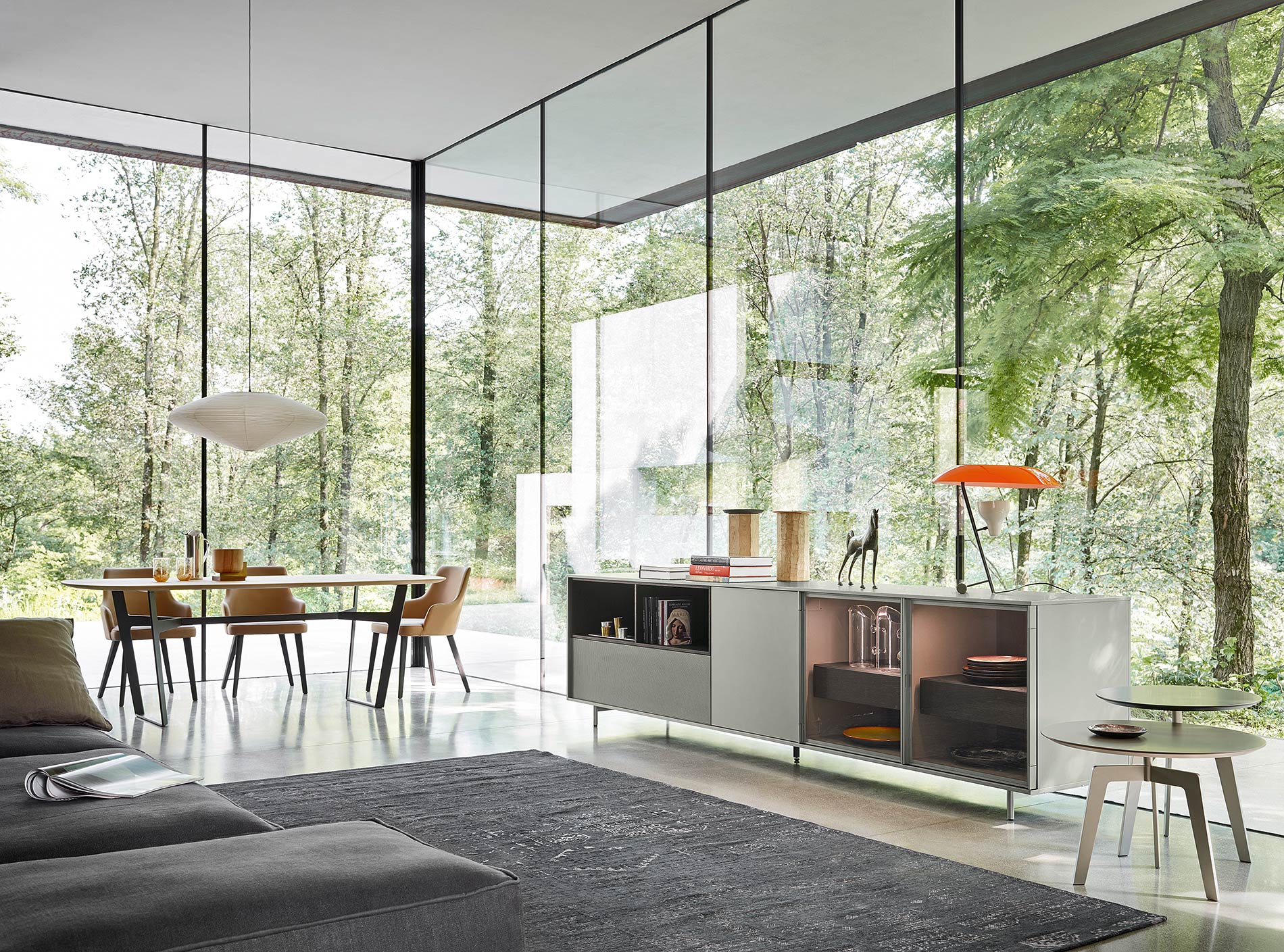 Design Glashaus Wohnzimmer
