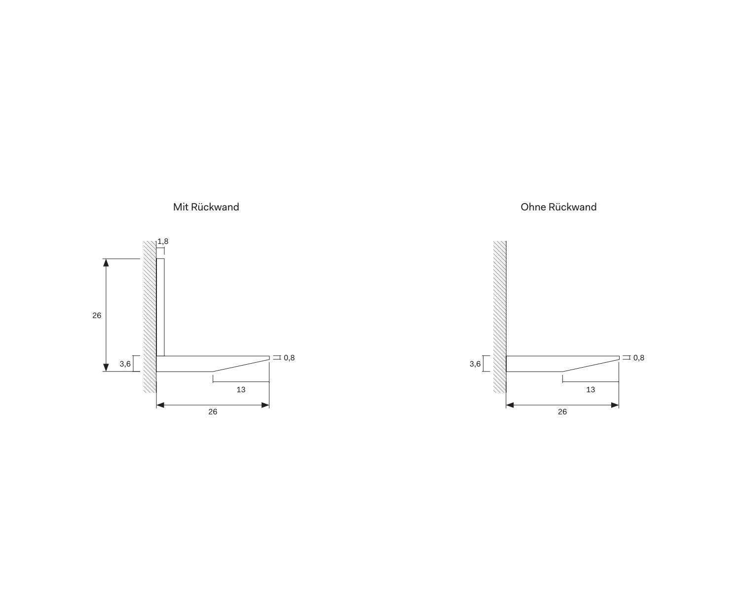 Novamobili Étagère murale Horizon Dimensions Novamobili Étagère murale Horizon Dimensions