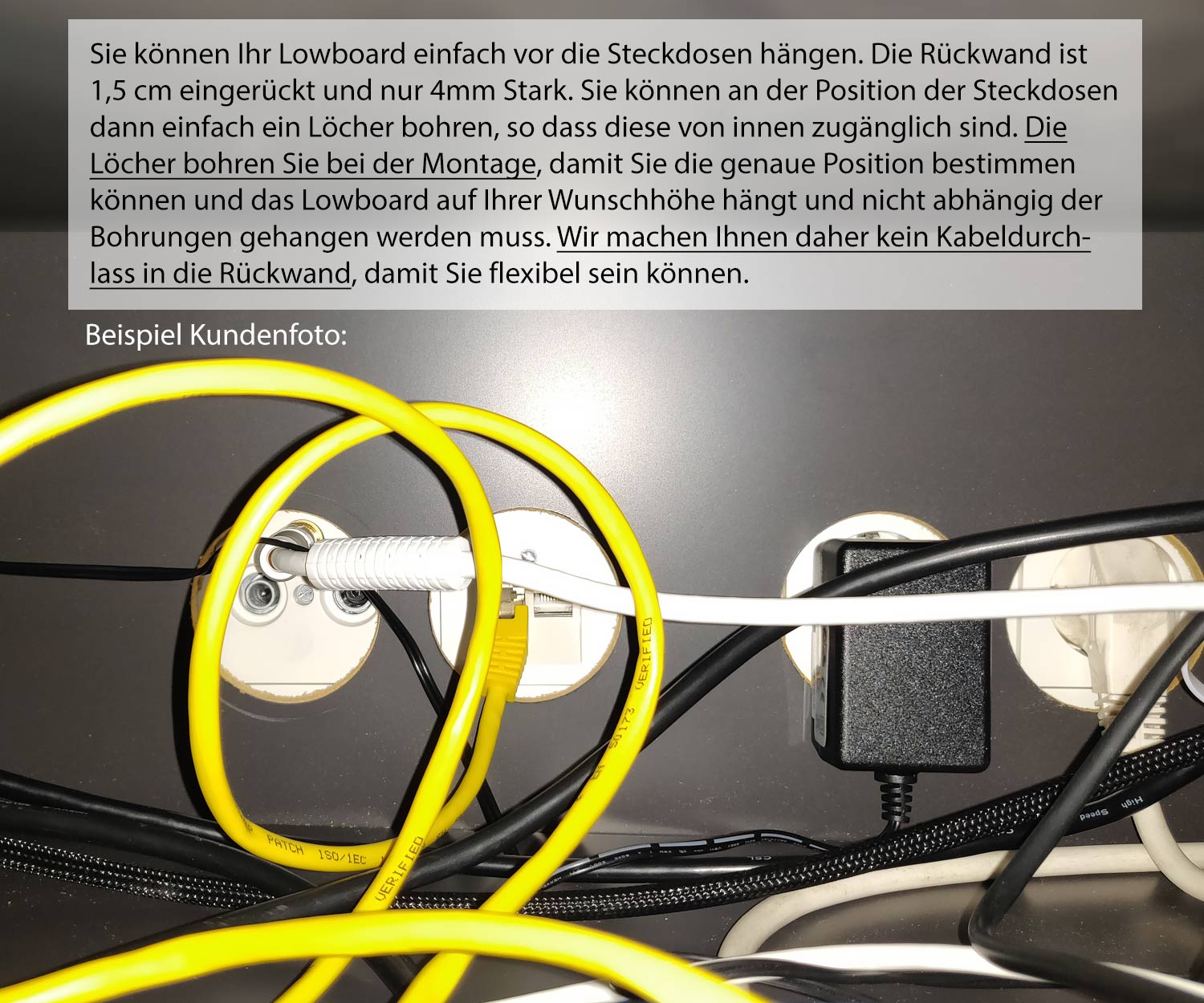 Steckdosen Rüclwand Steckdosen Rüclwand