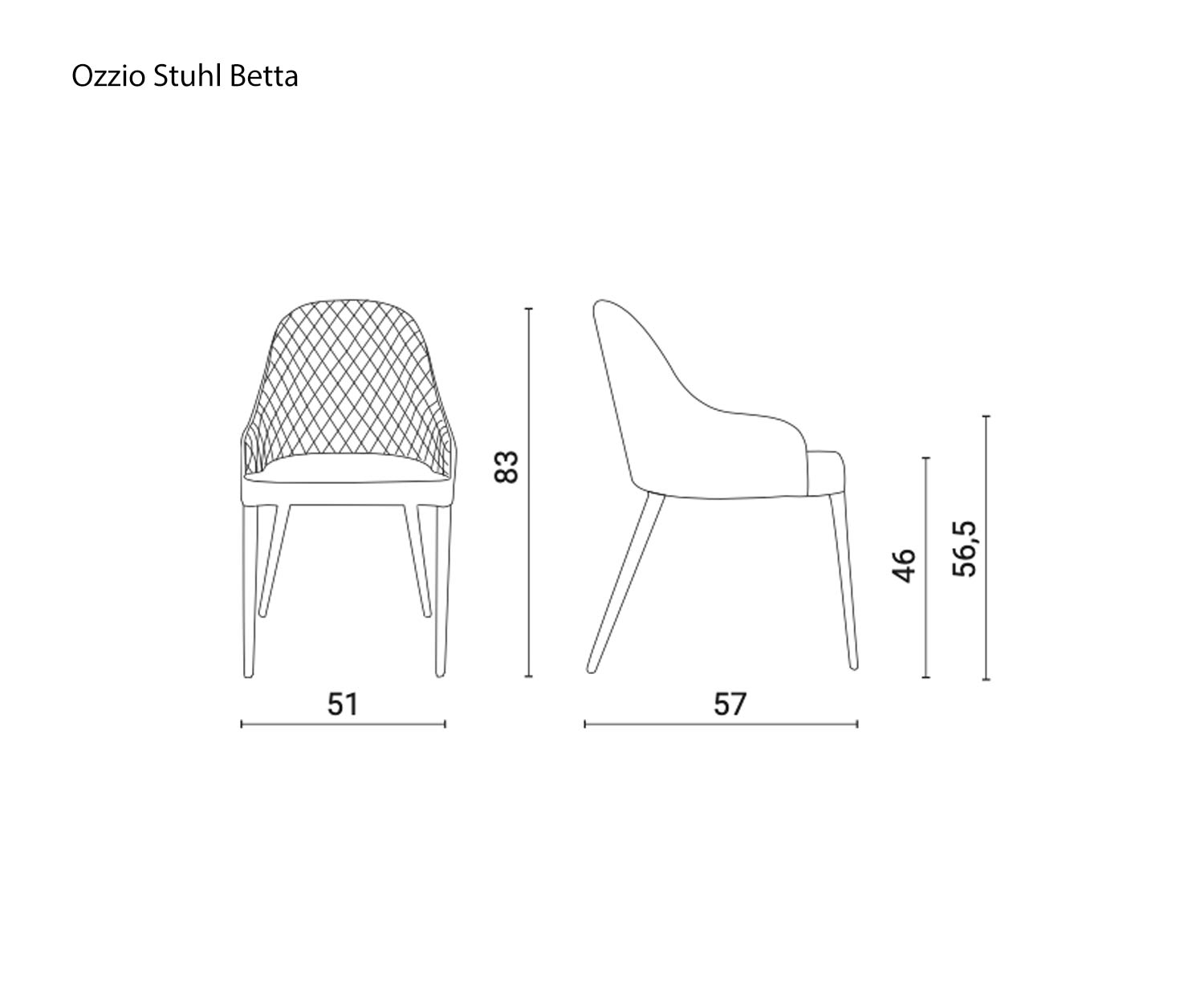 Ozzio Design Stuhl Betta Maße Abmessungen Größen Größenangaben Ozzio Design Stuhl Betta Maße Abmessungen Größen Größenangaben
