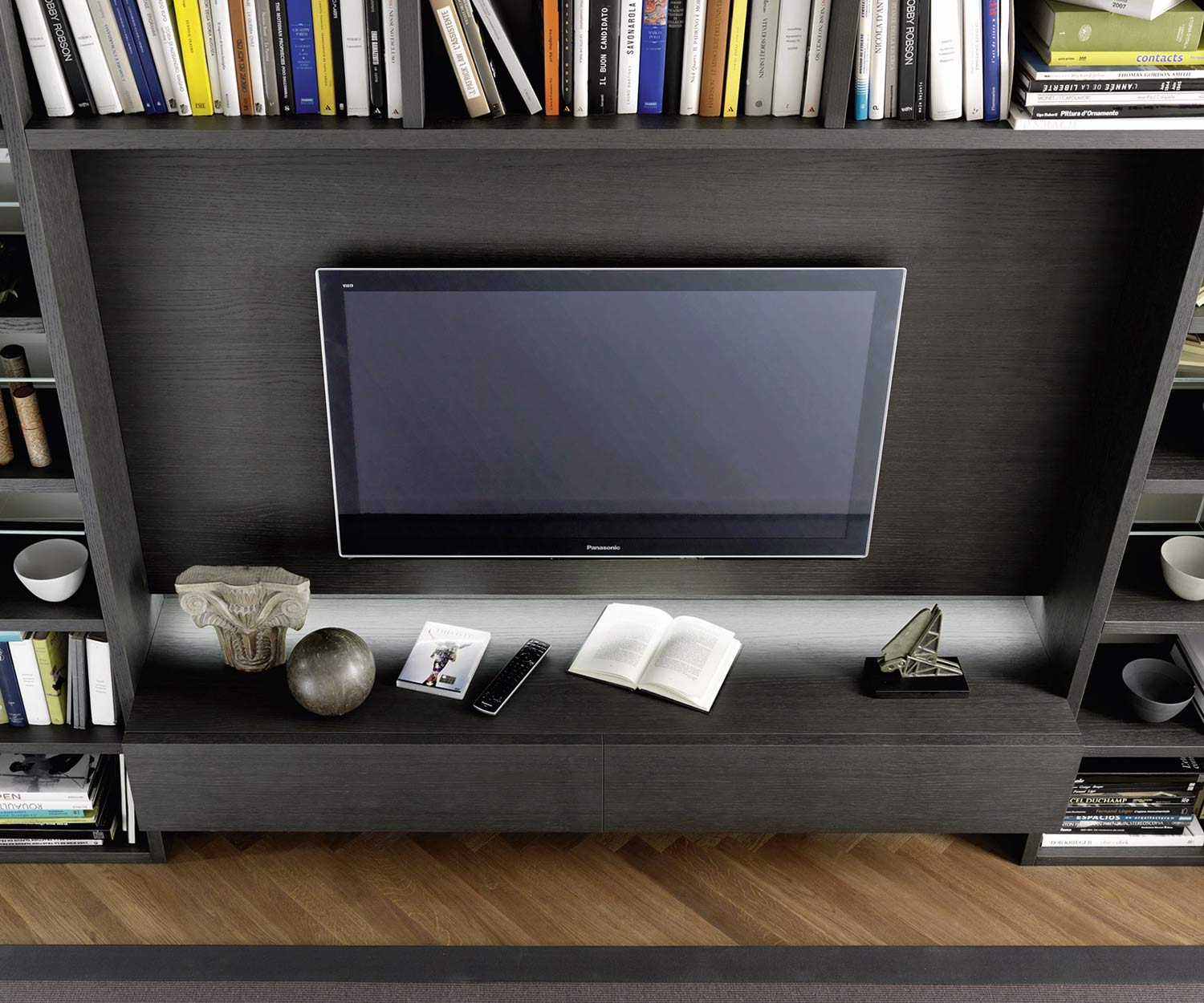 Buffet design chêne gris foncé Suspendu 180 cm Buffet design chêne gris foncé Suspendu 180 cm
