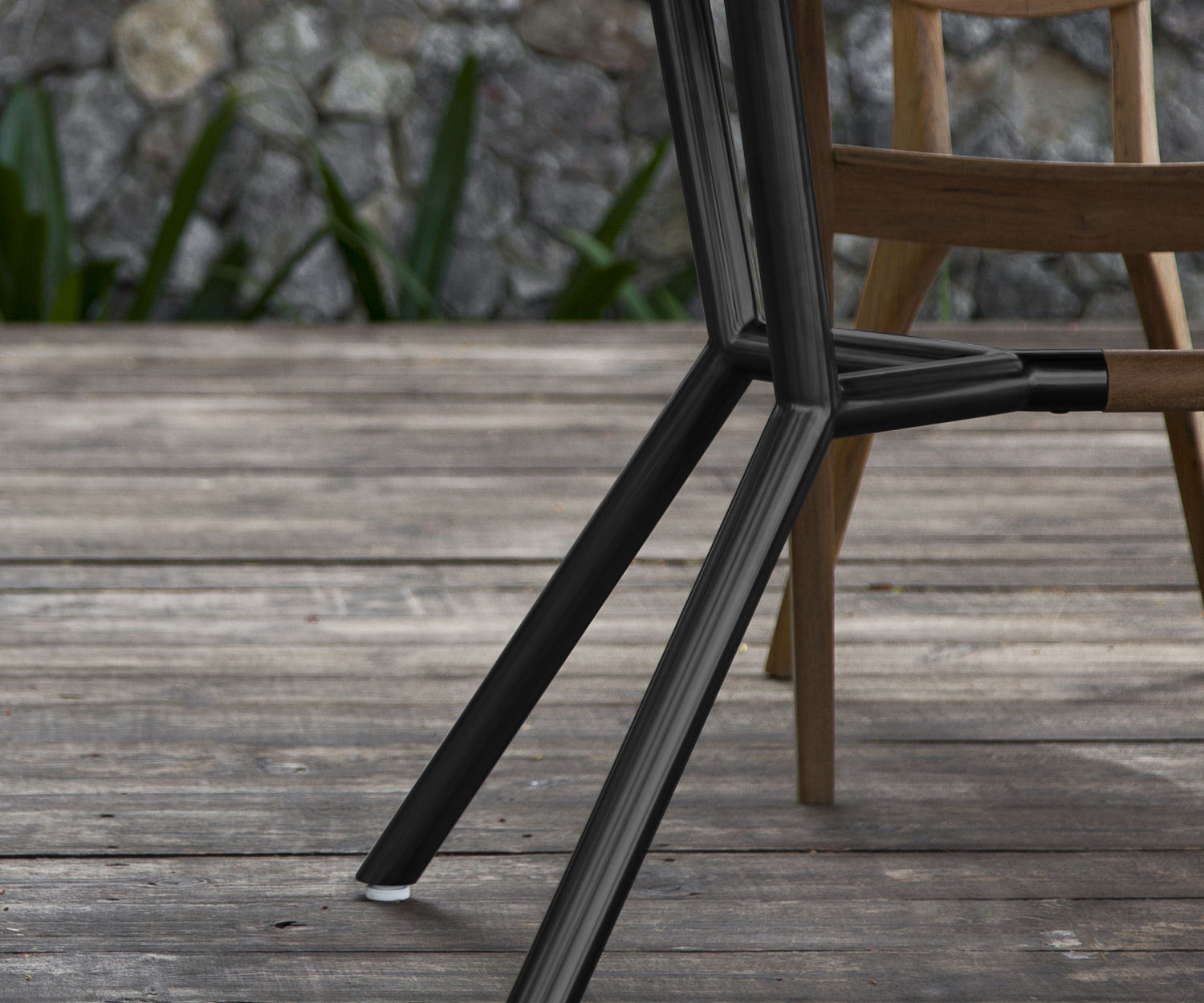 Exclusif Oasiq Reef Table de jardin design avec chaises Structure en anthracite