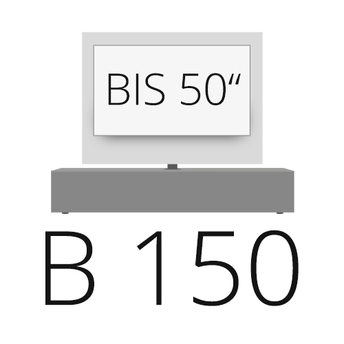 B 150 cm jusqu'à 50 pouces TV