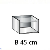 B 45 cm / H 30 cm / T 24,5 cm Bord mit Ablage