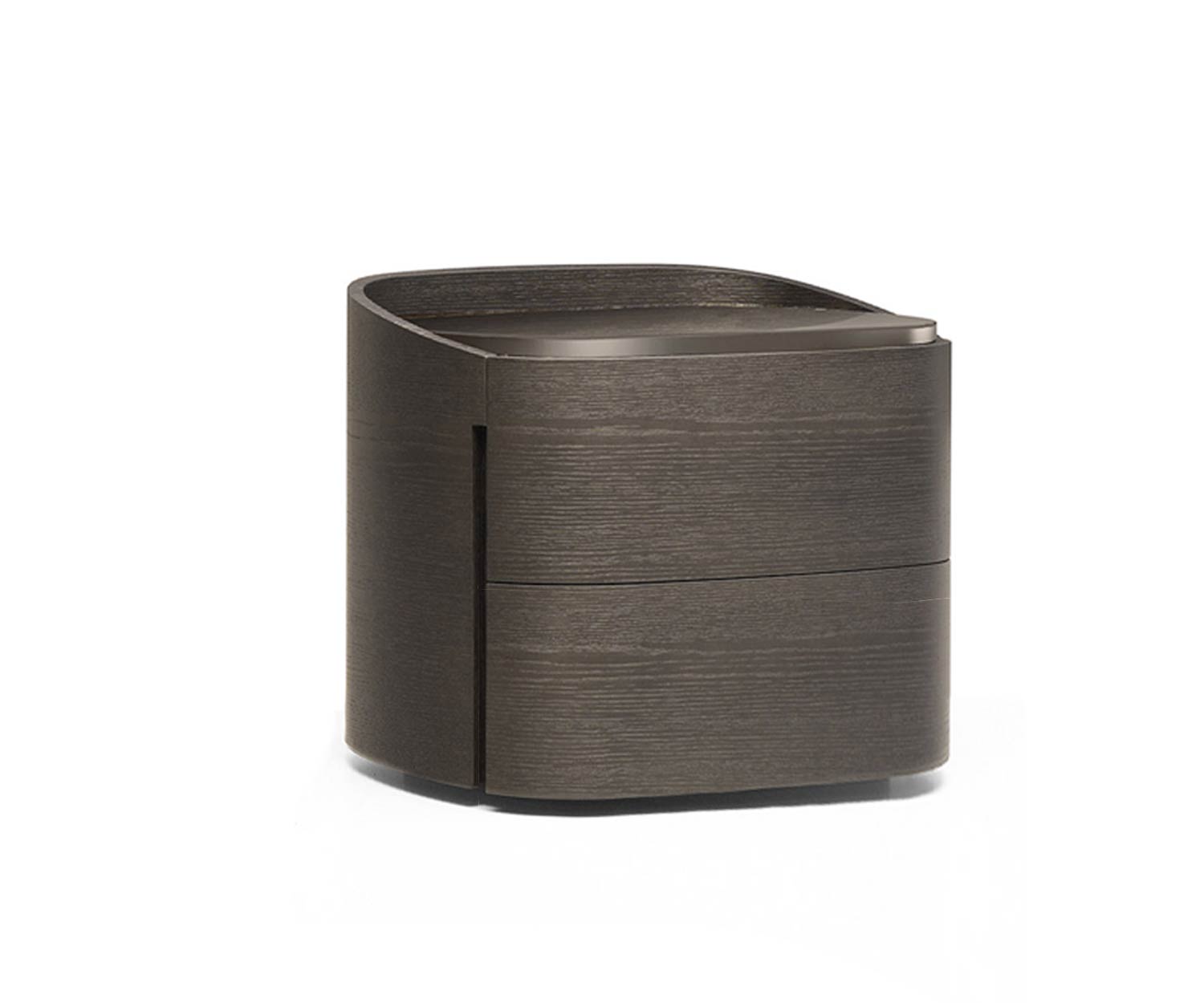 Livialia Nachttisch Round in Eiche Grau furniert Livialia Nachttisch Round in Eiche Grau furniert