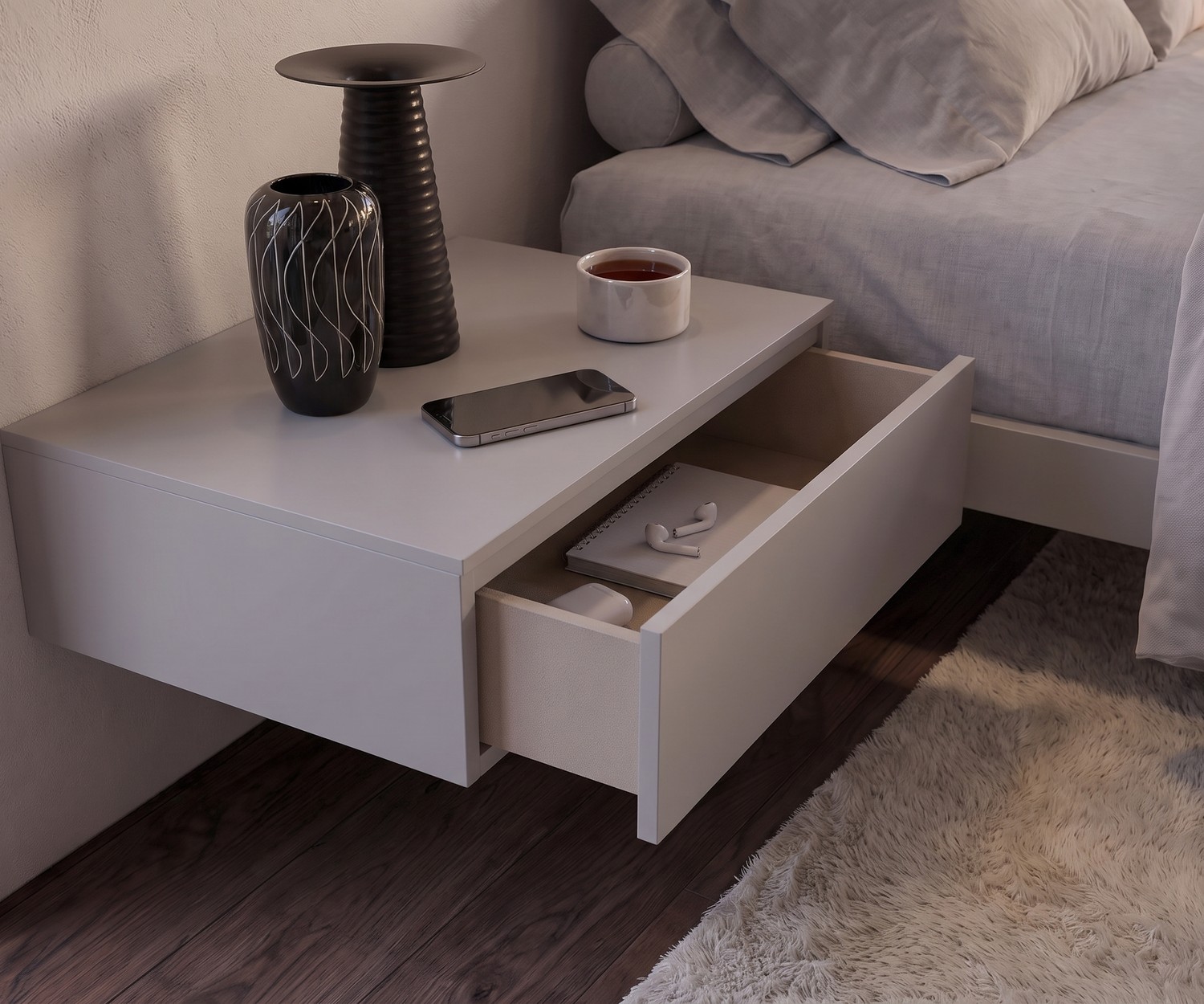 Novamobili Table de nuit Easy 1 tiroir Novamobili Table de nuit Easy 1 tiroir