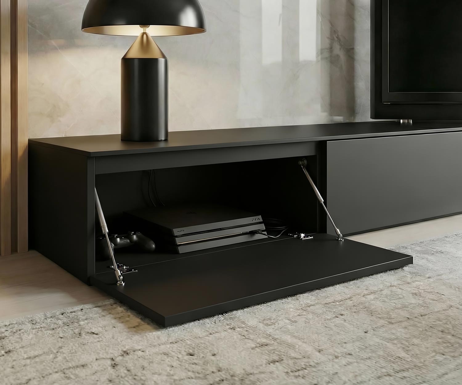 Livitalia Vision Lowboard mit 90° schwenkbarem TV Paneel