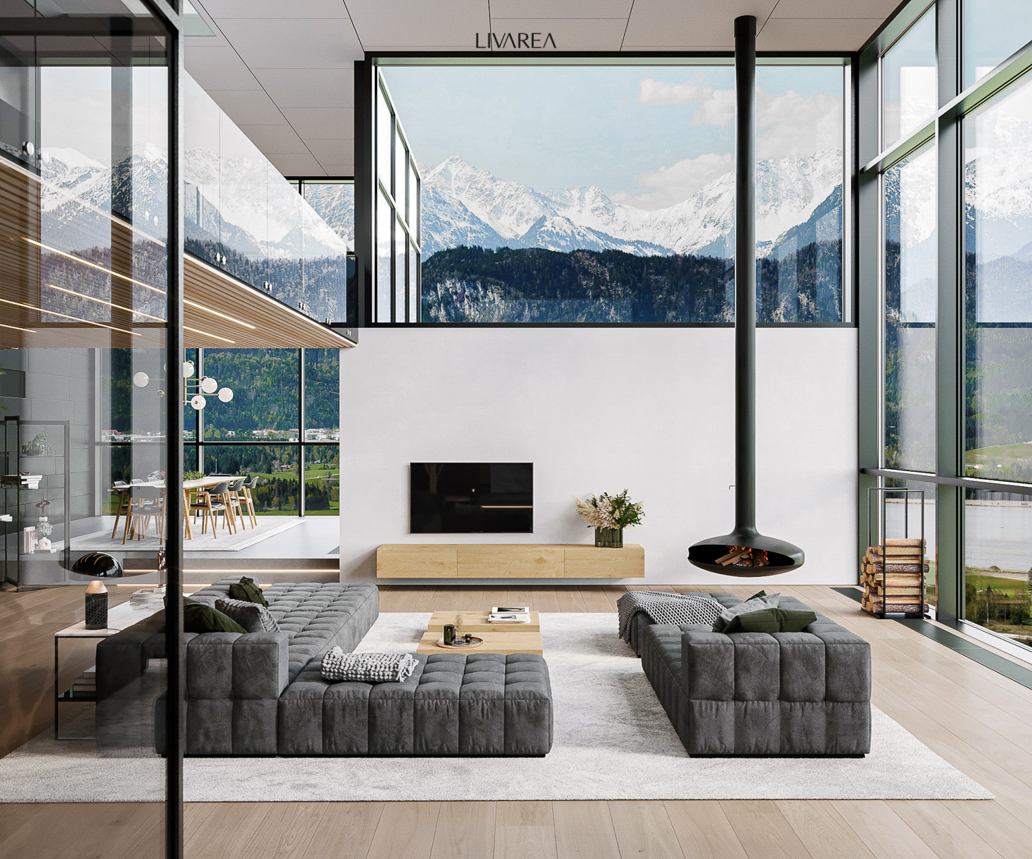 Große Luxus Villa mit offener Wohnlandschaft und exklusivem Esszimmerbereich Große Luxus Villa mit offener Wohnlandschaft und exklusivem Esszimmerbereich