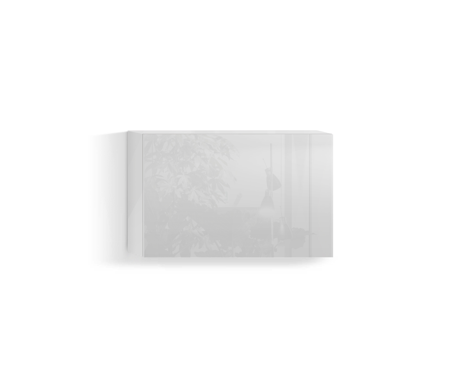 Armoire suspendue design salon Horizontal H42 L60 en haut blanc400 Armoire suspendue design salon Horizontal H42 L60 en haut blanc400