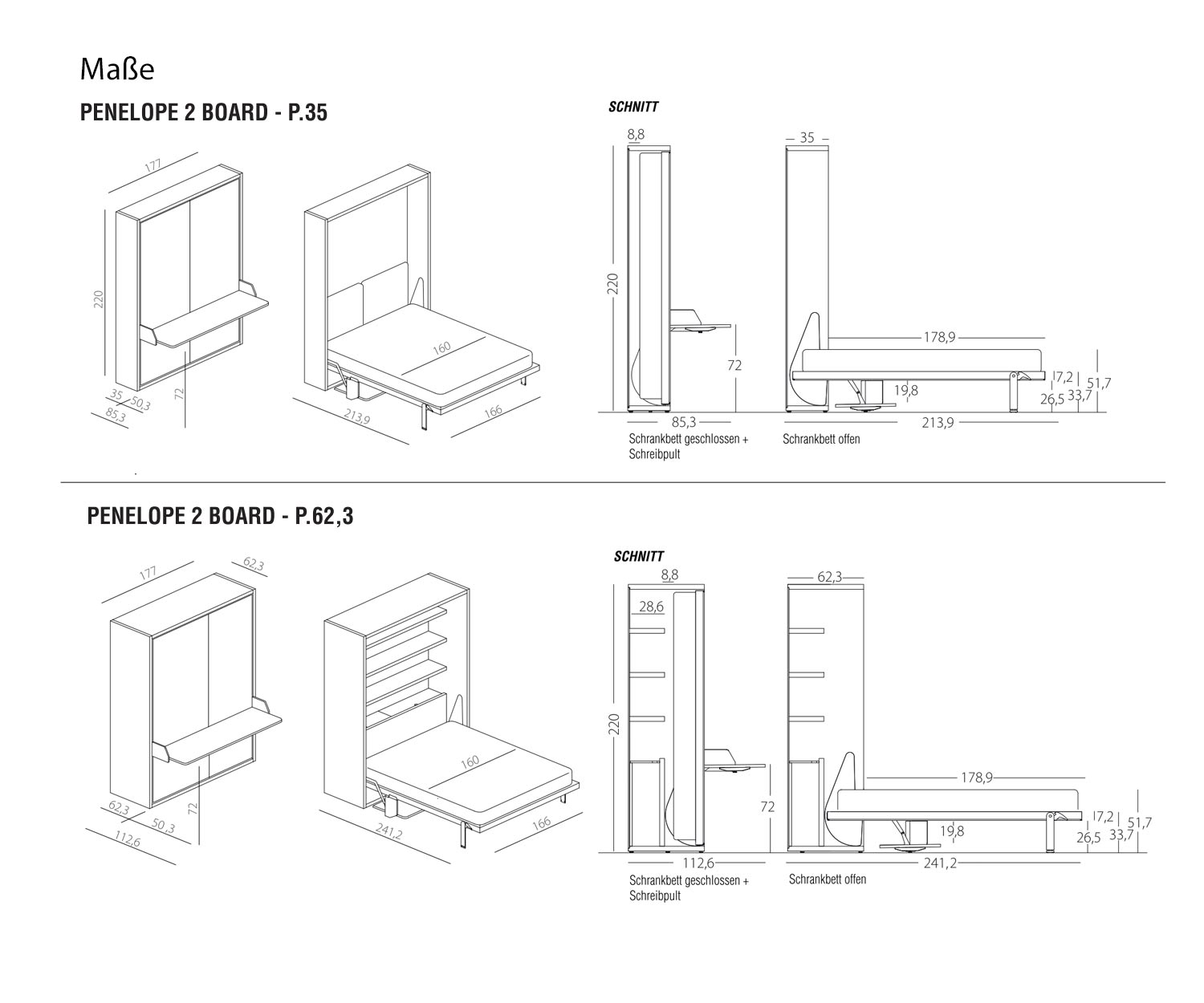 Clei Lit escamotable design Penelope Dimensions Esquisse Clei Lit escamotable design Penelope Dimensions Esquisse