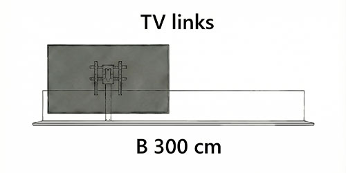 B 300 cm / TV links