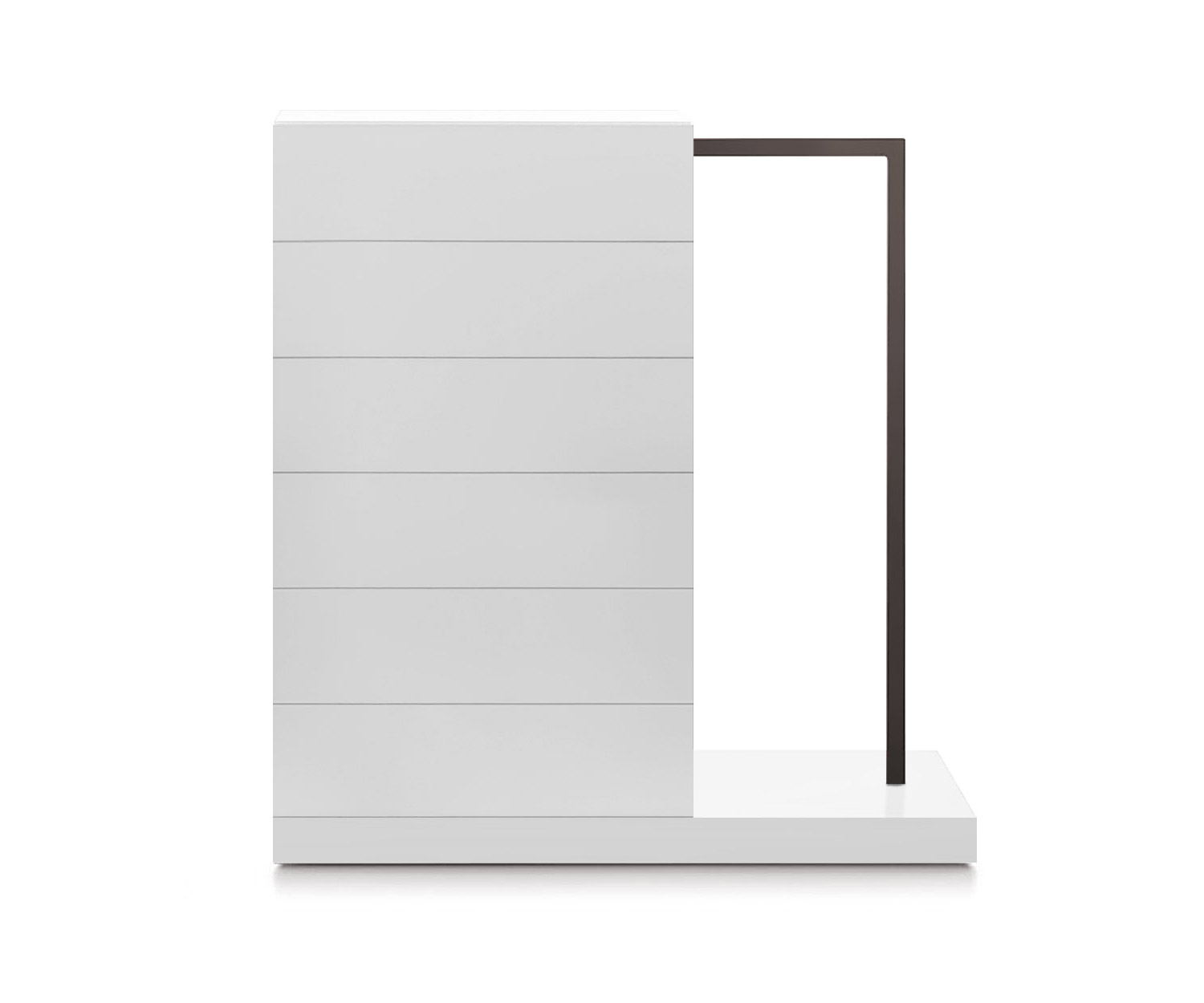 Novamobili Hochkommode Easy6 + Garderobe rechts B64cm matt weiß300 Novamobili Hochkommode Easy6 + Garderobe rechts B64cm matt weiß300