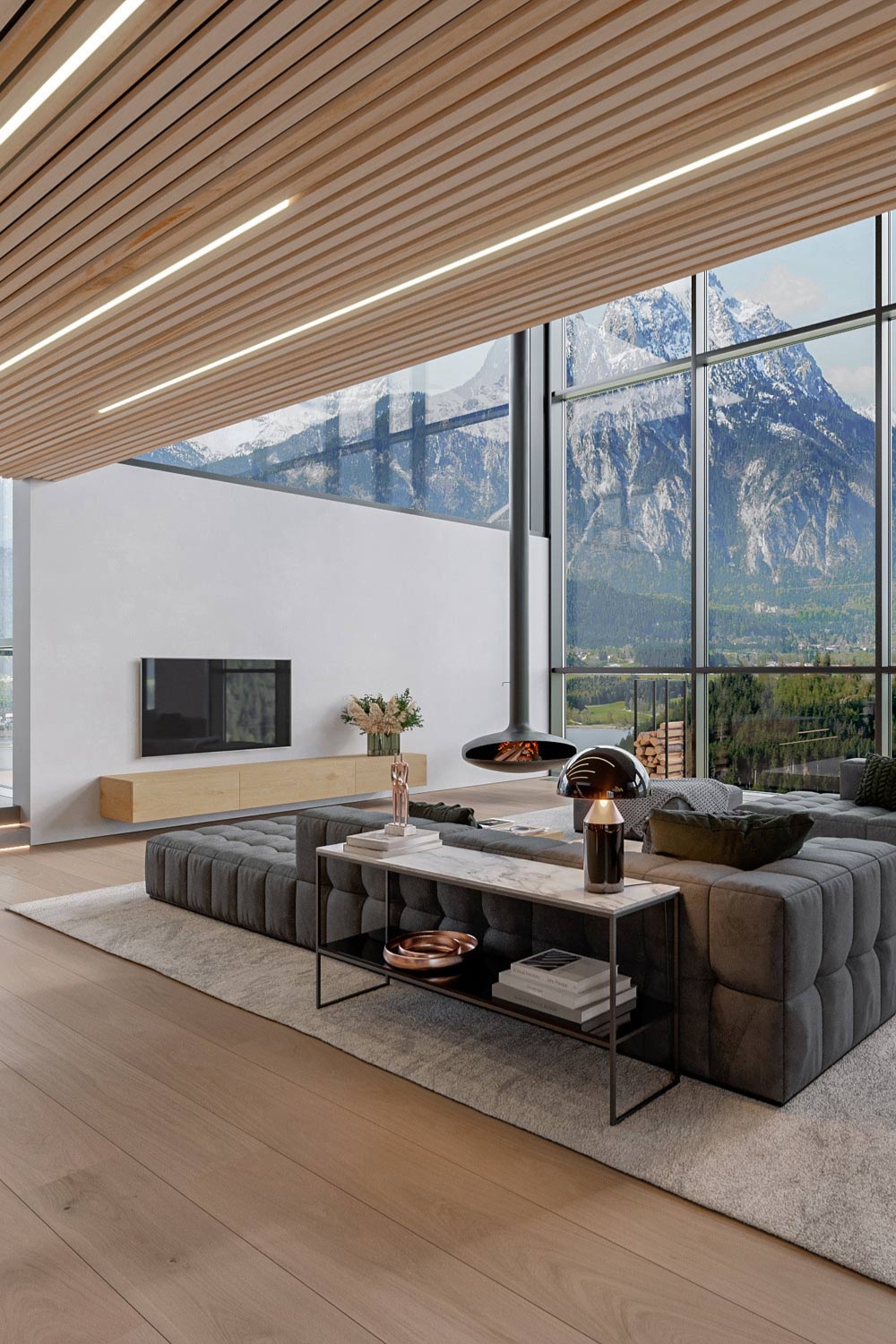 designer-konsole-als-raumteiler-vor-einer-wohnlandschaft-mit-holz-lowboard