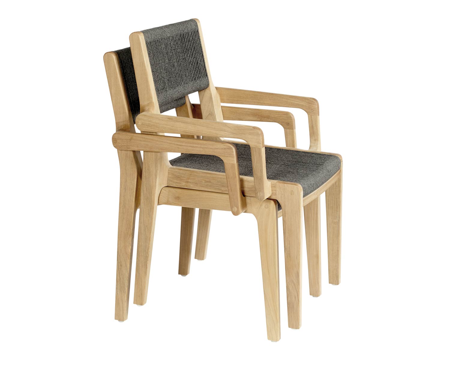Oasiq Skagen Design Chaise à accoudoirs en teck empilable