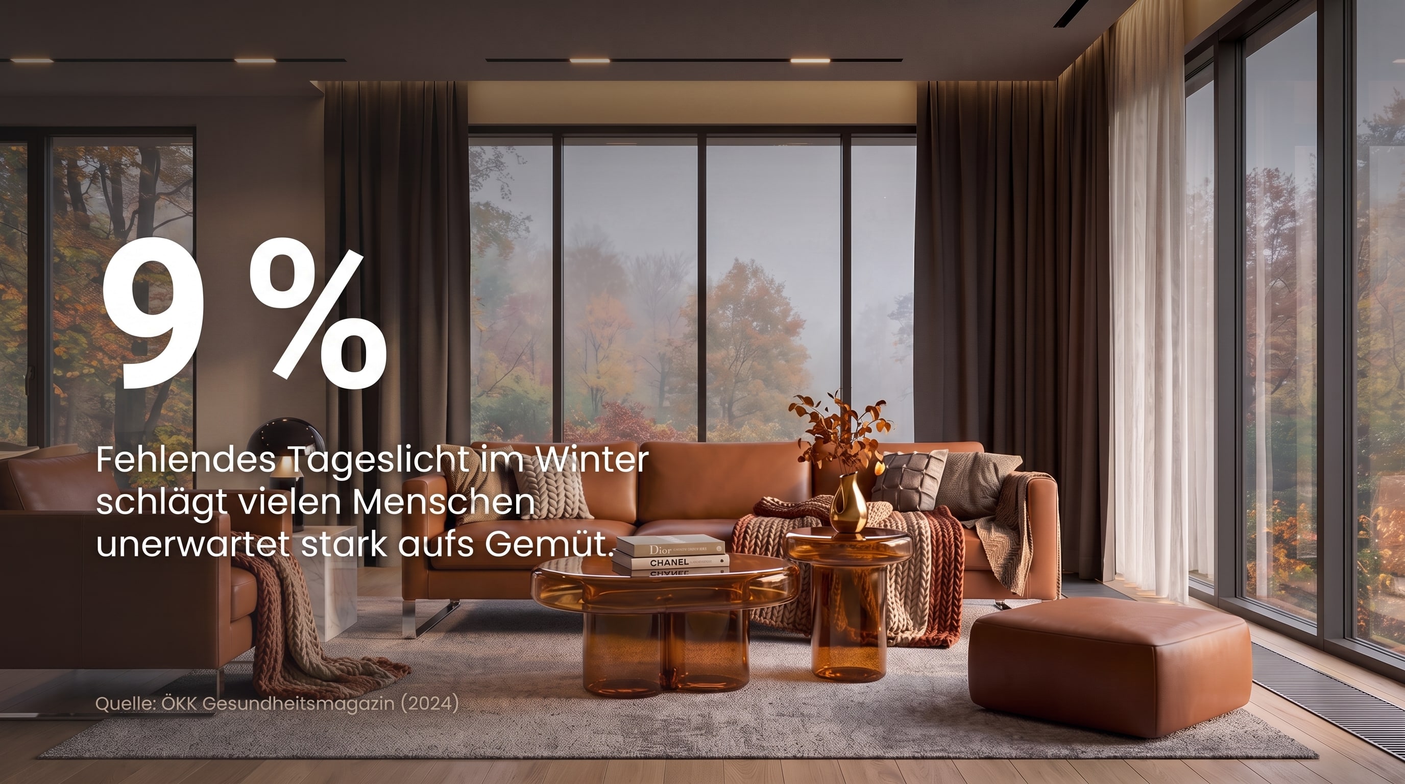 9 % &ndash; Le manque de lumi&egrave;re du jour en hiver affecte l'humeur de nombreuses personnes de mani&egrave;re inattendue.