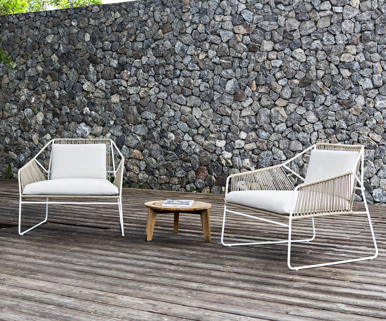 Oasiq Attol Teak Table d'appoint Ø 50cm x H 26 cm Oasiq Attol Teak Table d'appoint Ø 50cm x H 26 cm